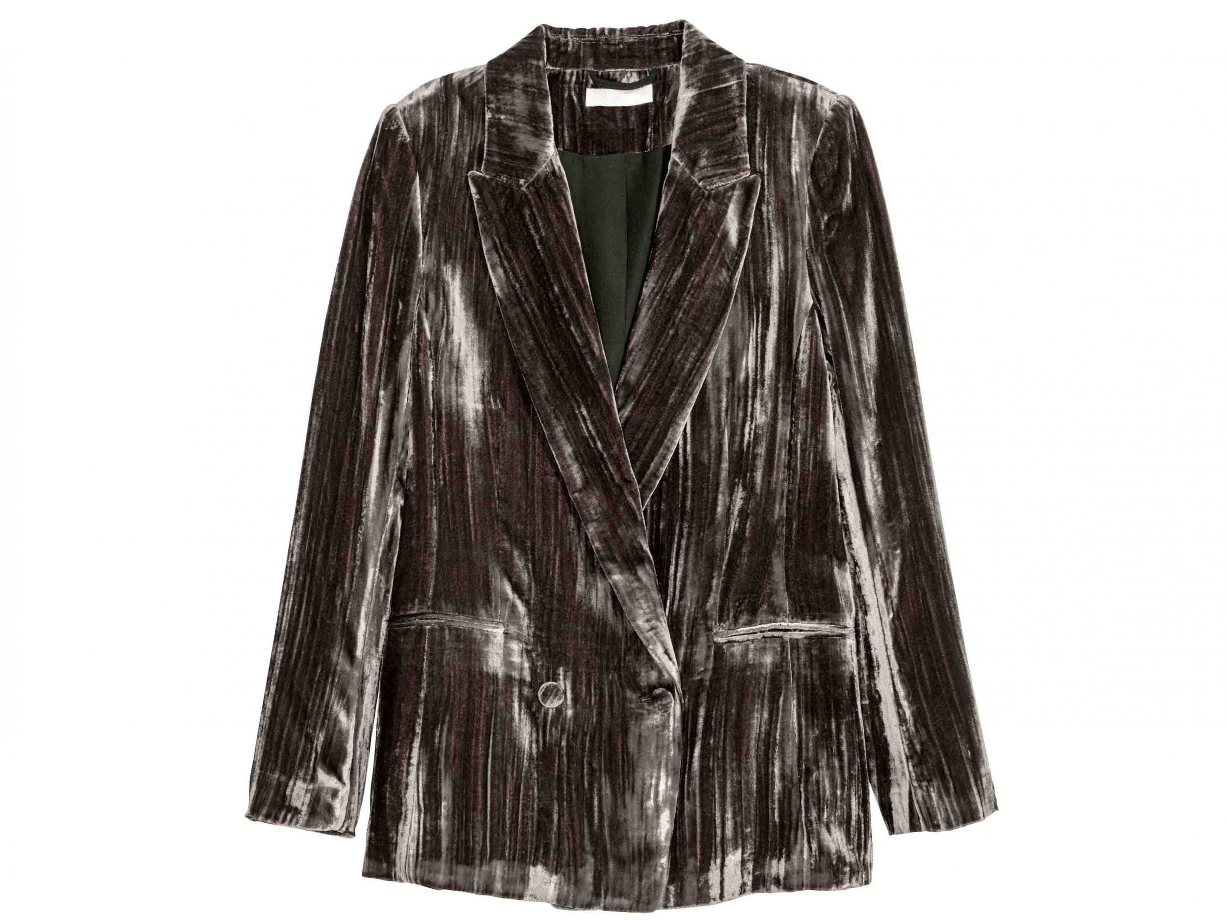 Crushed Velvet Jacket, £49.99, H&amp;M