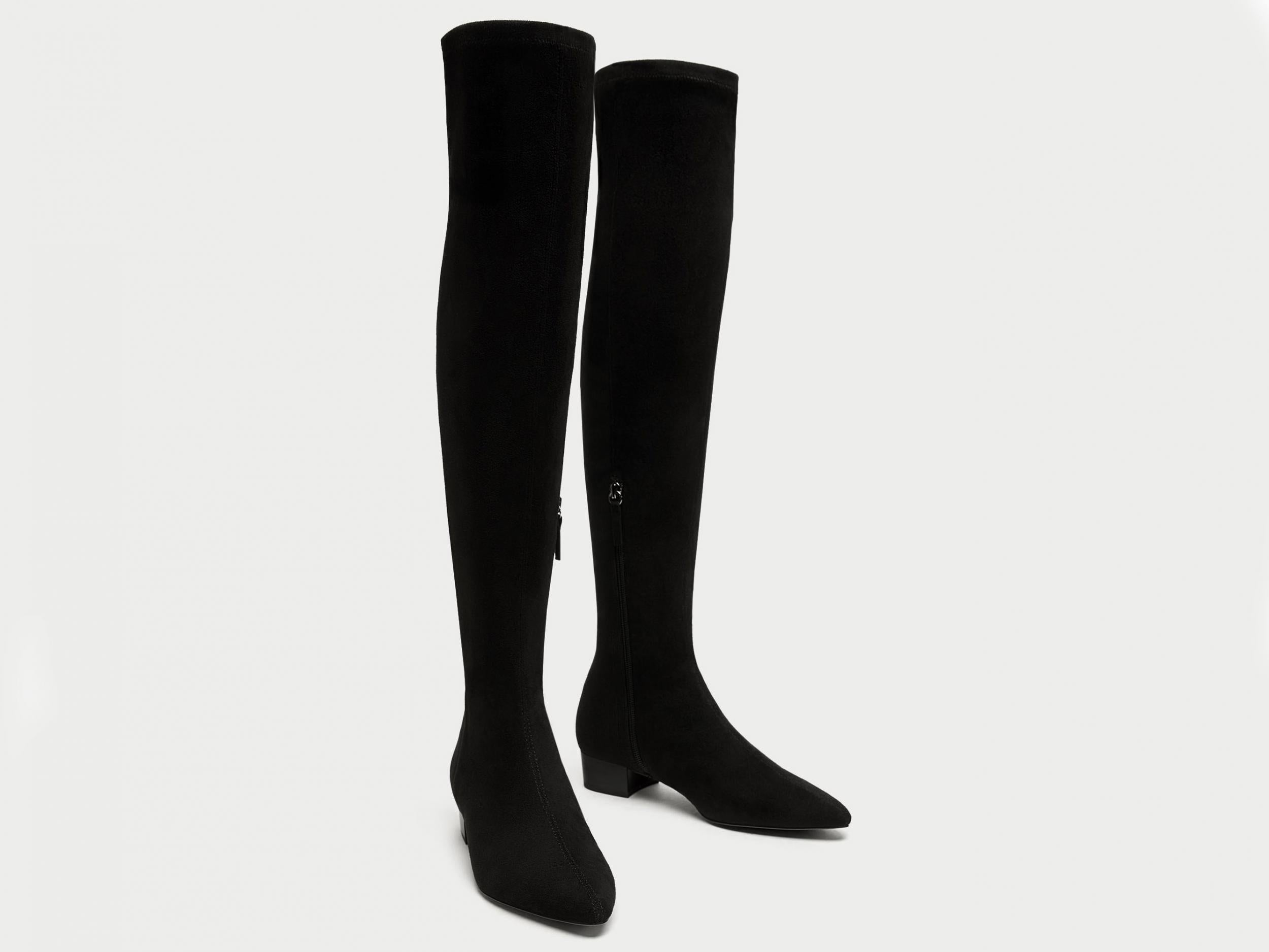 Combined Flat Over-The-Knee Boots, £25.99, Zara