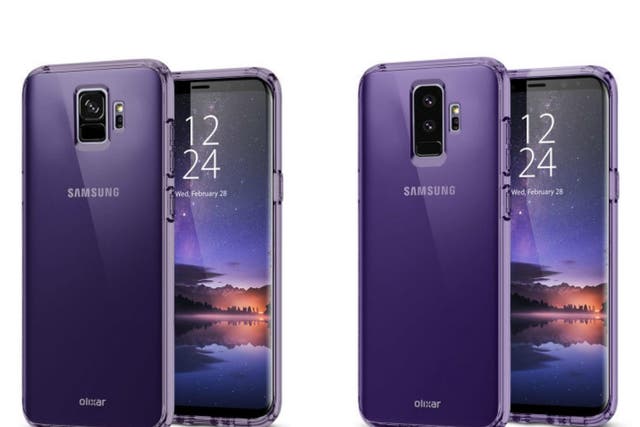 The images suggest the S9 (left) will feature a single rear camera and the S9+ (right) will have a pair of them
