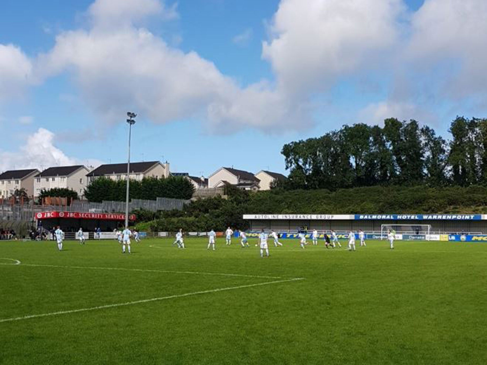 Warrenpoint Town's stadium, Milltown, which holds 1,450 fans