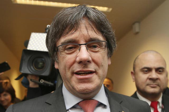 Mr Puigdemont’s supporters want him to be sworn into parliament remotely