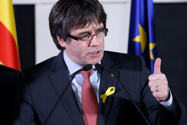 Self-exiled Catalan leader Carles Puigdemont