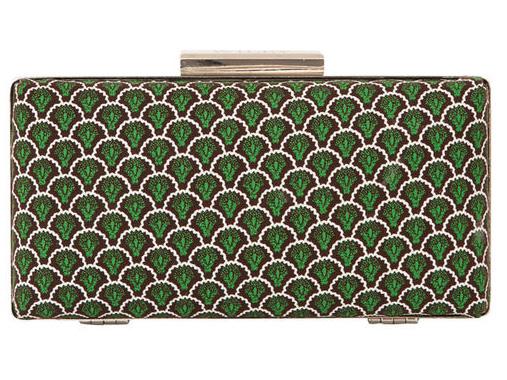 Green Clam Clutch, £55, Wilby