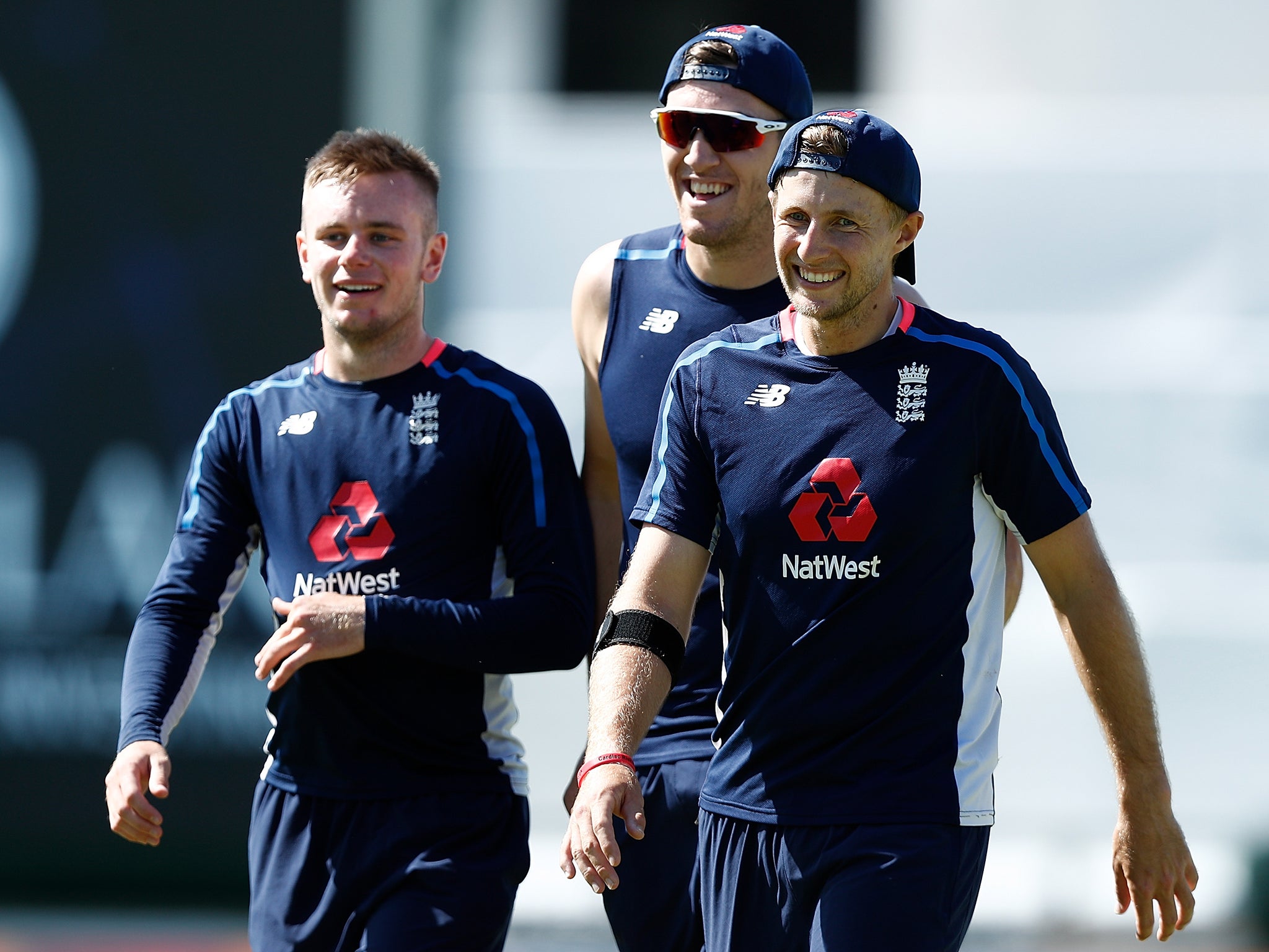 Crane could take the place of Craig Overton (centre) in Joe Root's (right) team