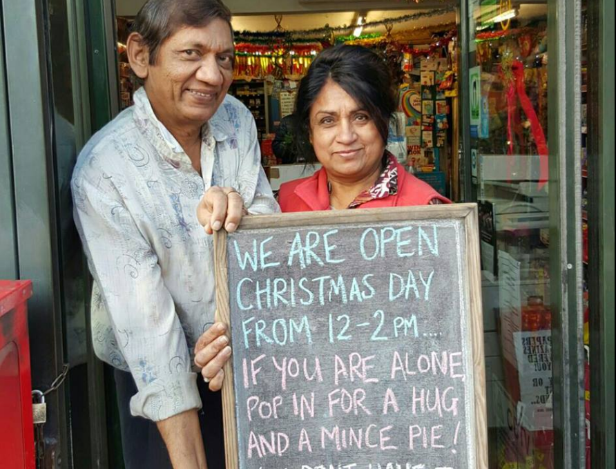 Shasi and Pallu Patel, who own Meet and Deep Newsagents in Twickenham