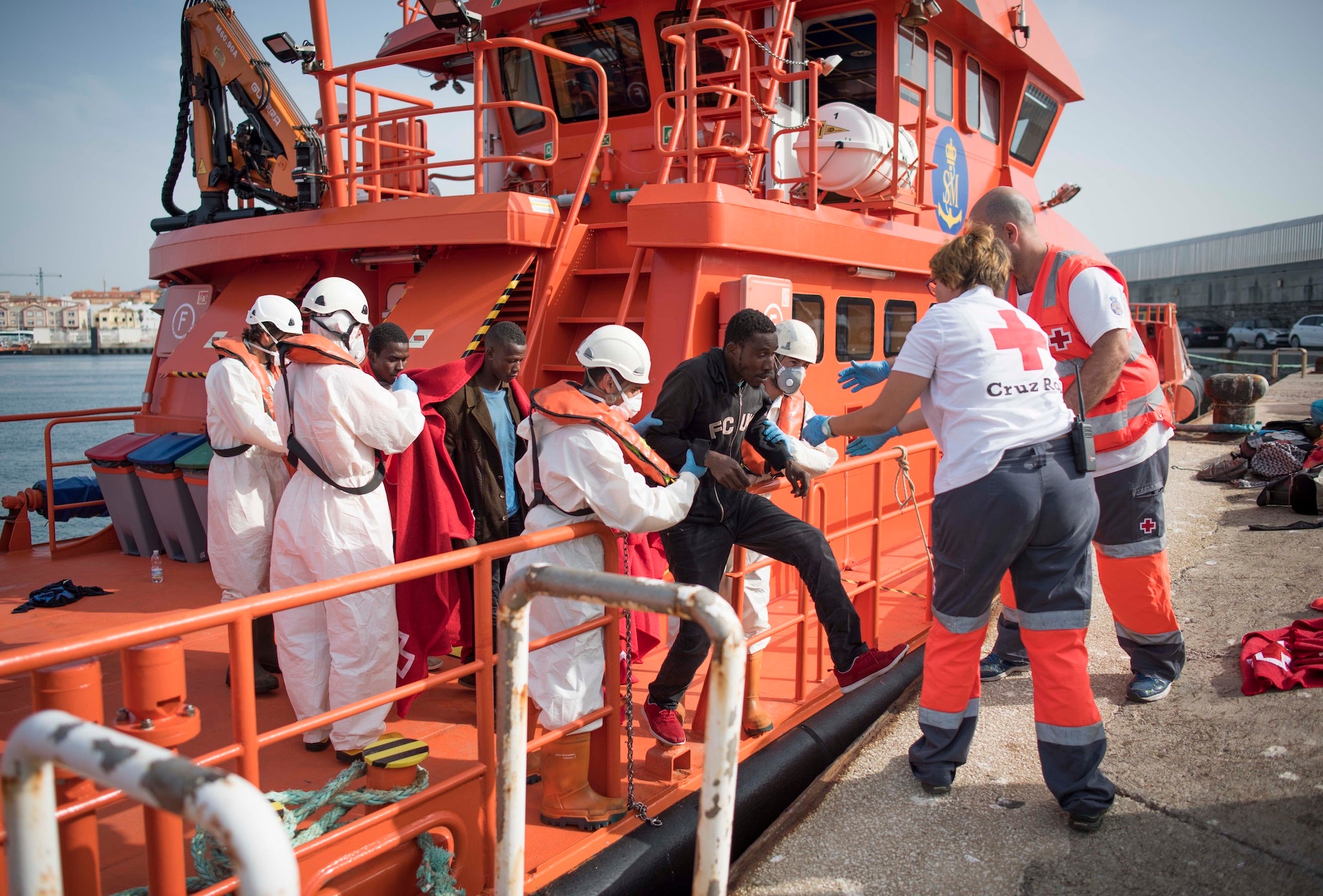 Charities such as the Red Cross have rescued over 15,000 people in the Strait of Gibraltar this year