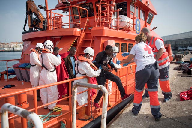 Charities such as the Red Cross have rescued over 15,000 people in the Strait of Gibraltar this year