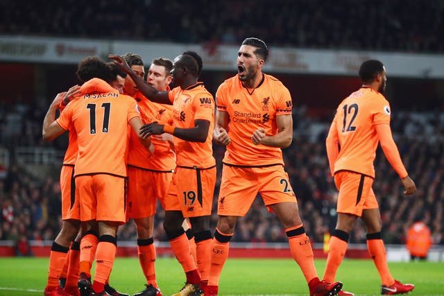 Liverpool remain one point above Arsenal in the Premier League table