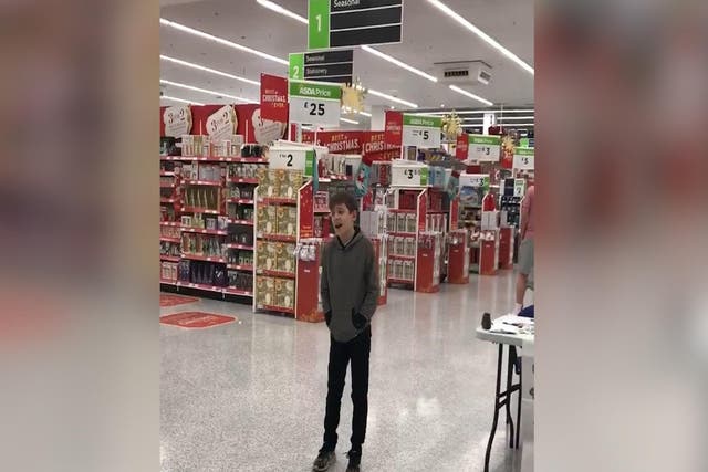 The school pupil began singing Who's Lovin' You in the middle of the supermarket