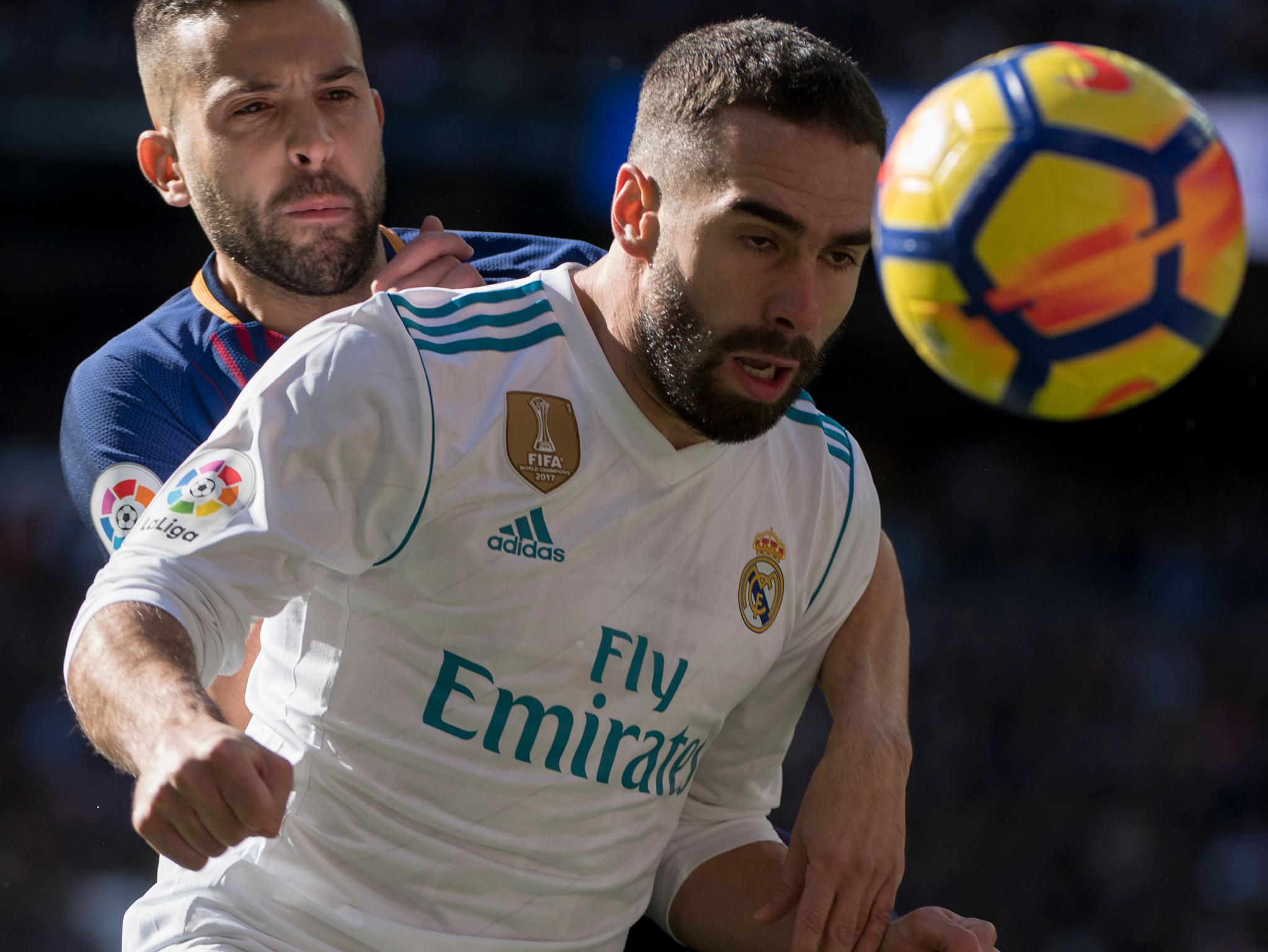 Carvajal was sent off in the second-half