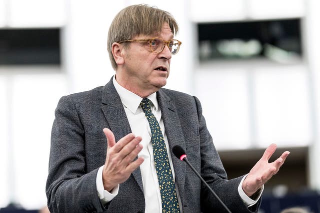 Guy Verhofstadt speaks at the European Parliament
