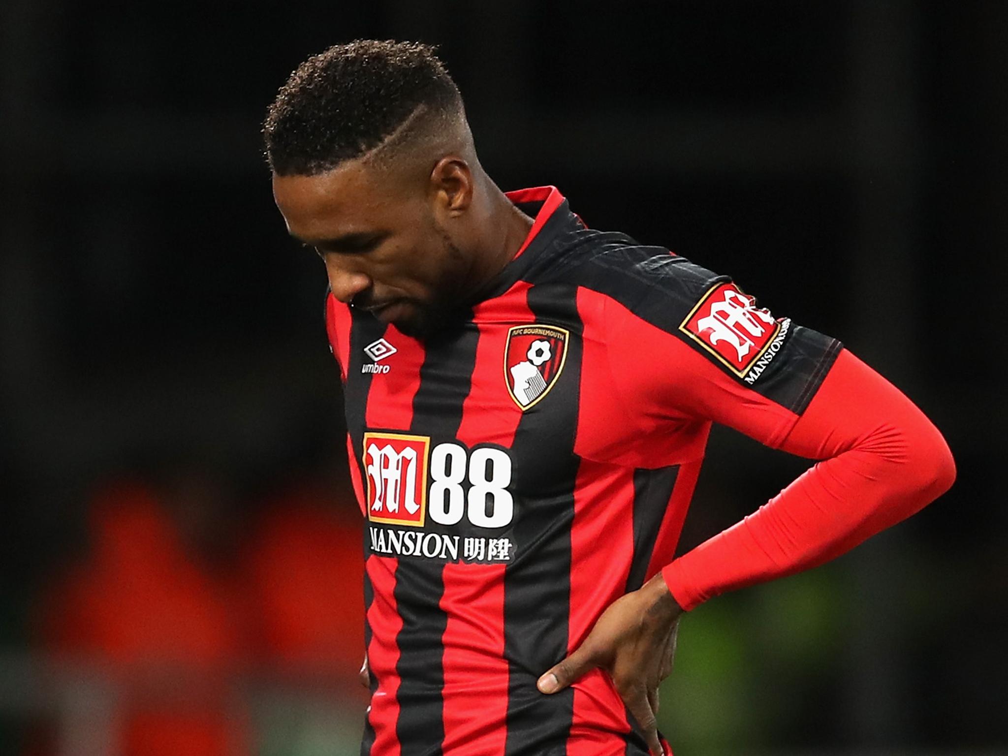 Jermain Defoe suffered a fractured ankle in Bournemouth's EFL Cup defeat by Chelsea