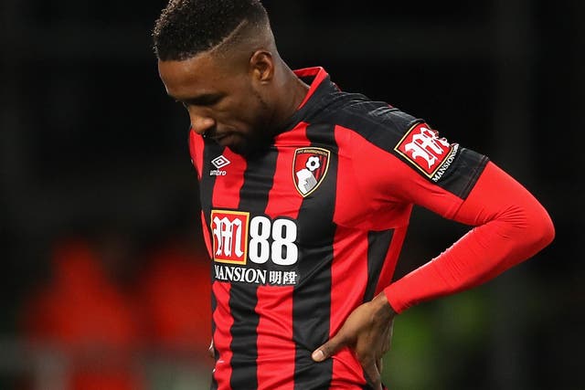 Jermain Defoe suffered a fractured ankle in Bournemouth's EFL Cup defeat by Chelsea