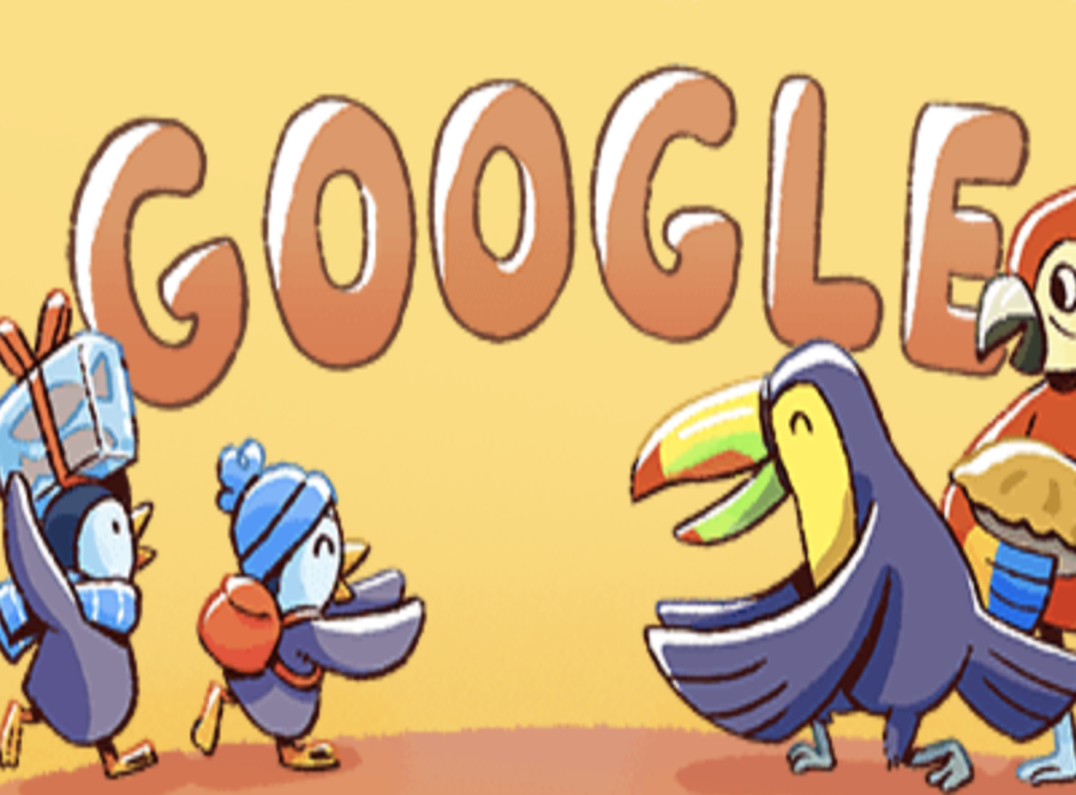 December global festivities Google doodle on Christmas Day marks