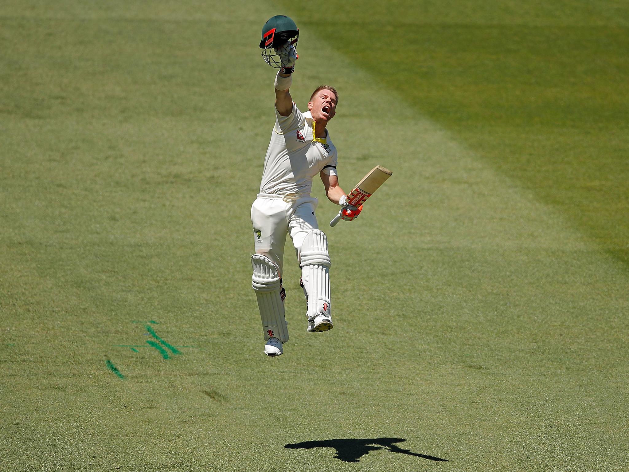 &#13;
Warner celebrates reaching his first century of the series &#13;