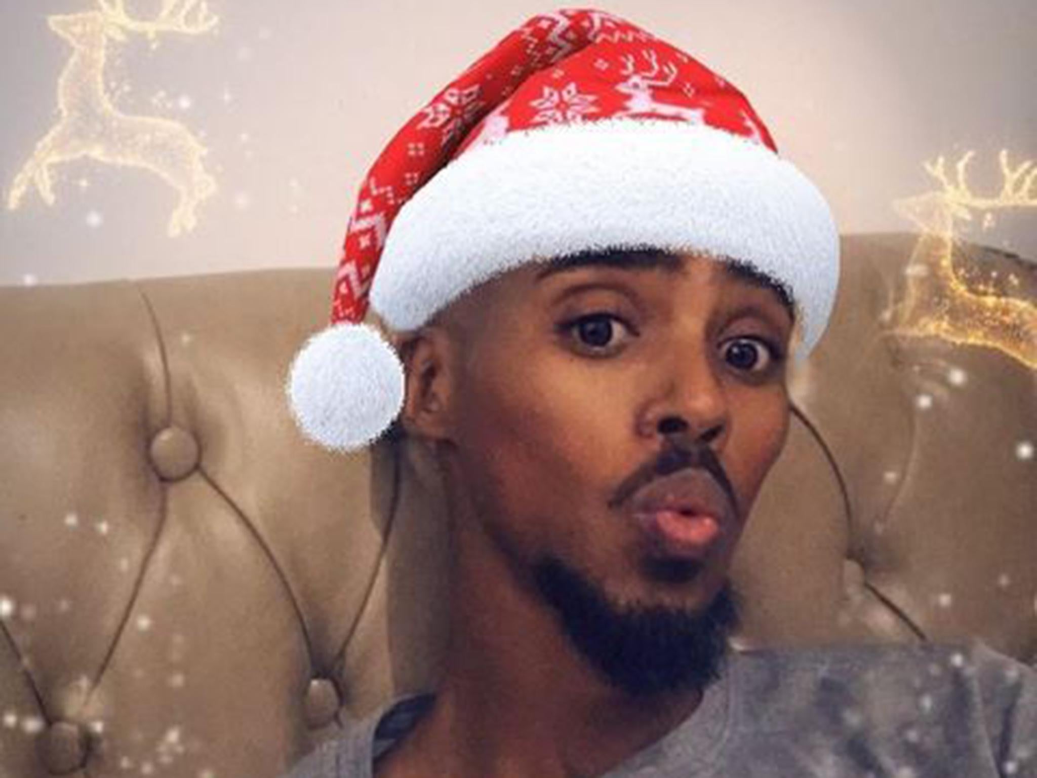 Mo Farah posted a Merry Christmas message on social media