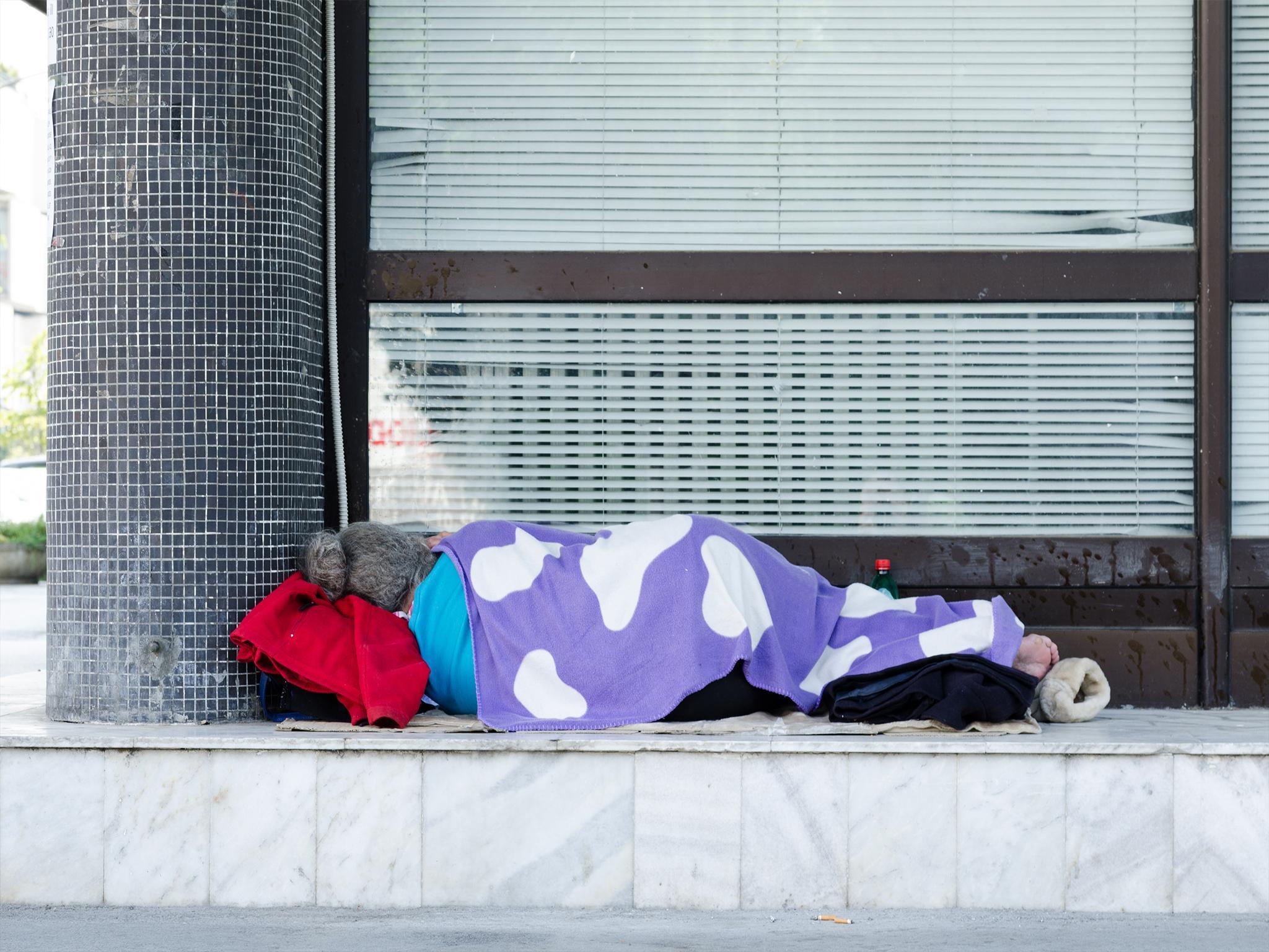 The homeless man was sleeping in wrapped up carpet when he was accidentally thrown into the back of a bin lorry