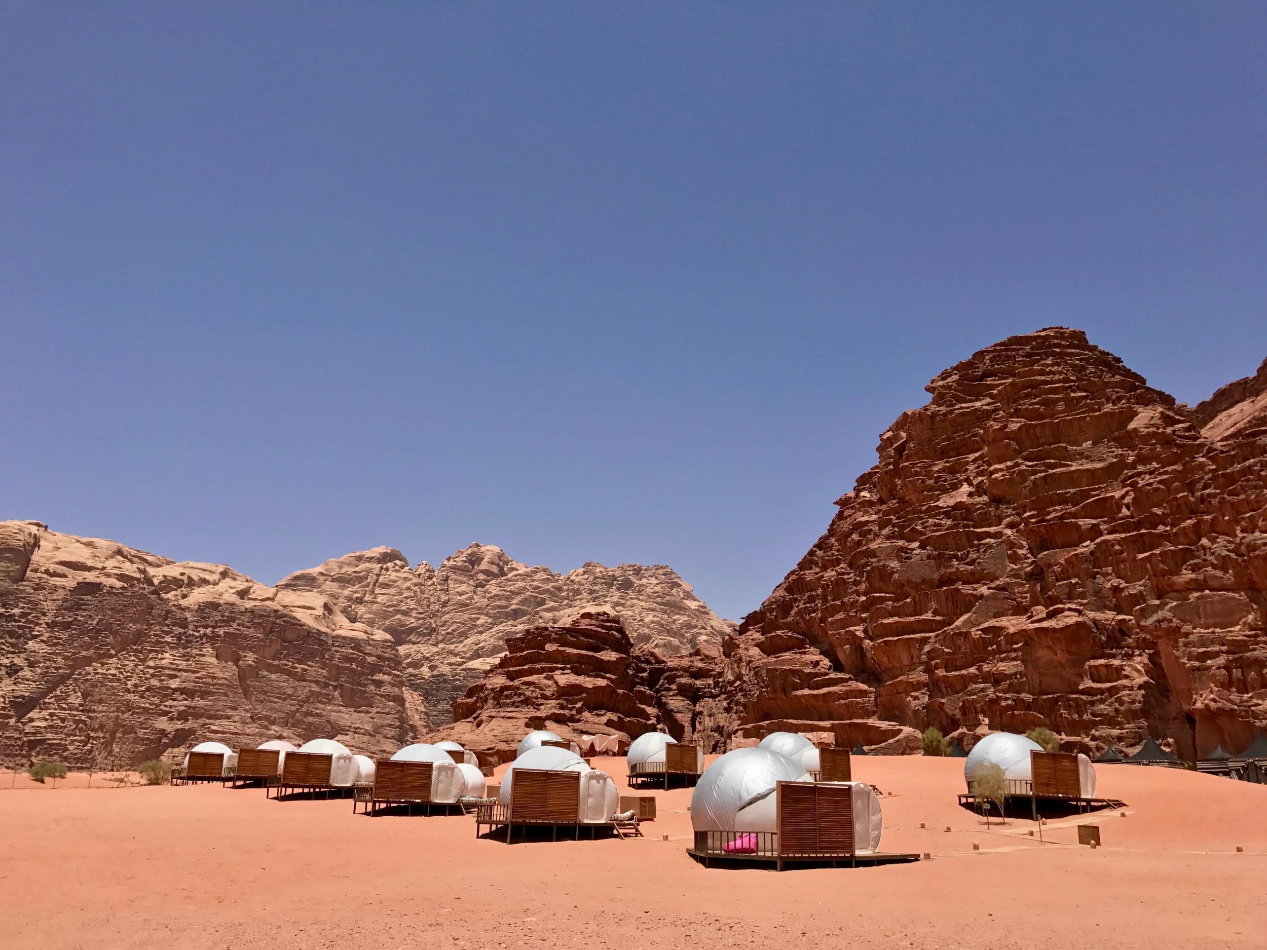 Only in Jordan can you stay in futuristic pods in the middle of the desert