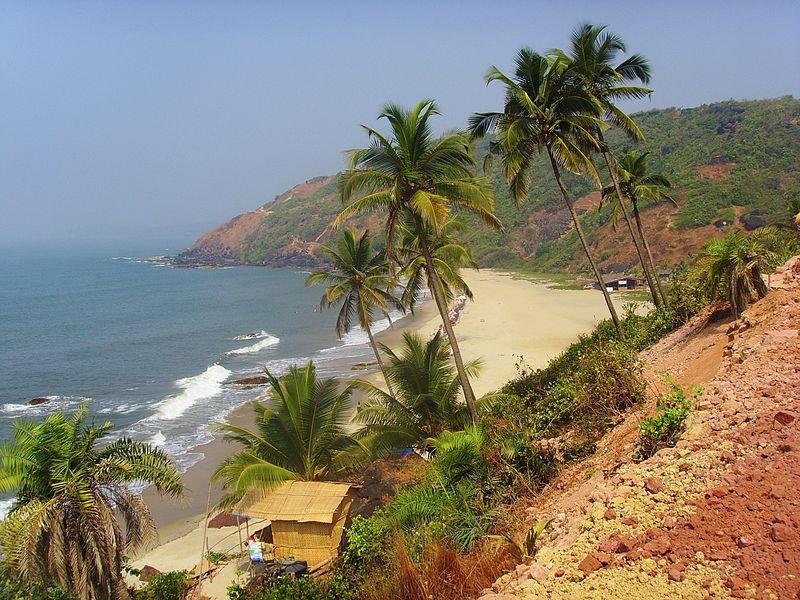 January's peak time for the beaches of Goa like Arambol, seen here