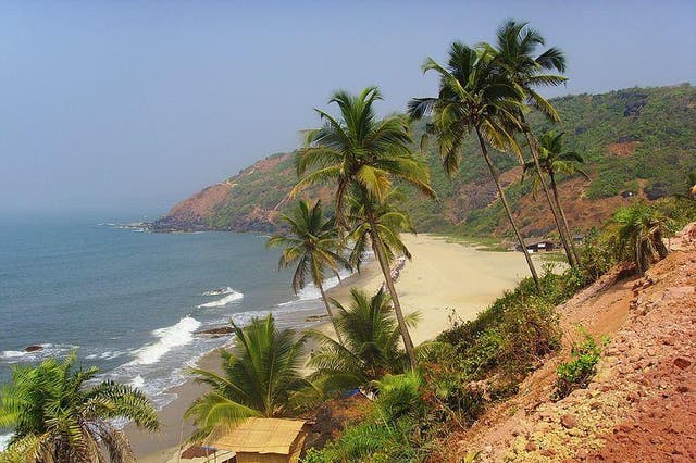 January's peak time for the beaches of Goa like Arambol, seen here