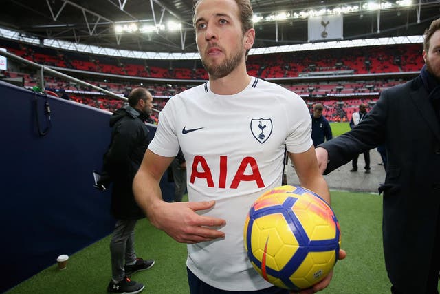 Kane took home the match ball after breaking Alan Shearer's record