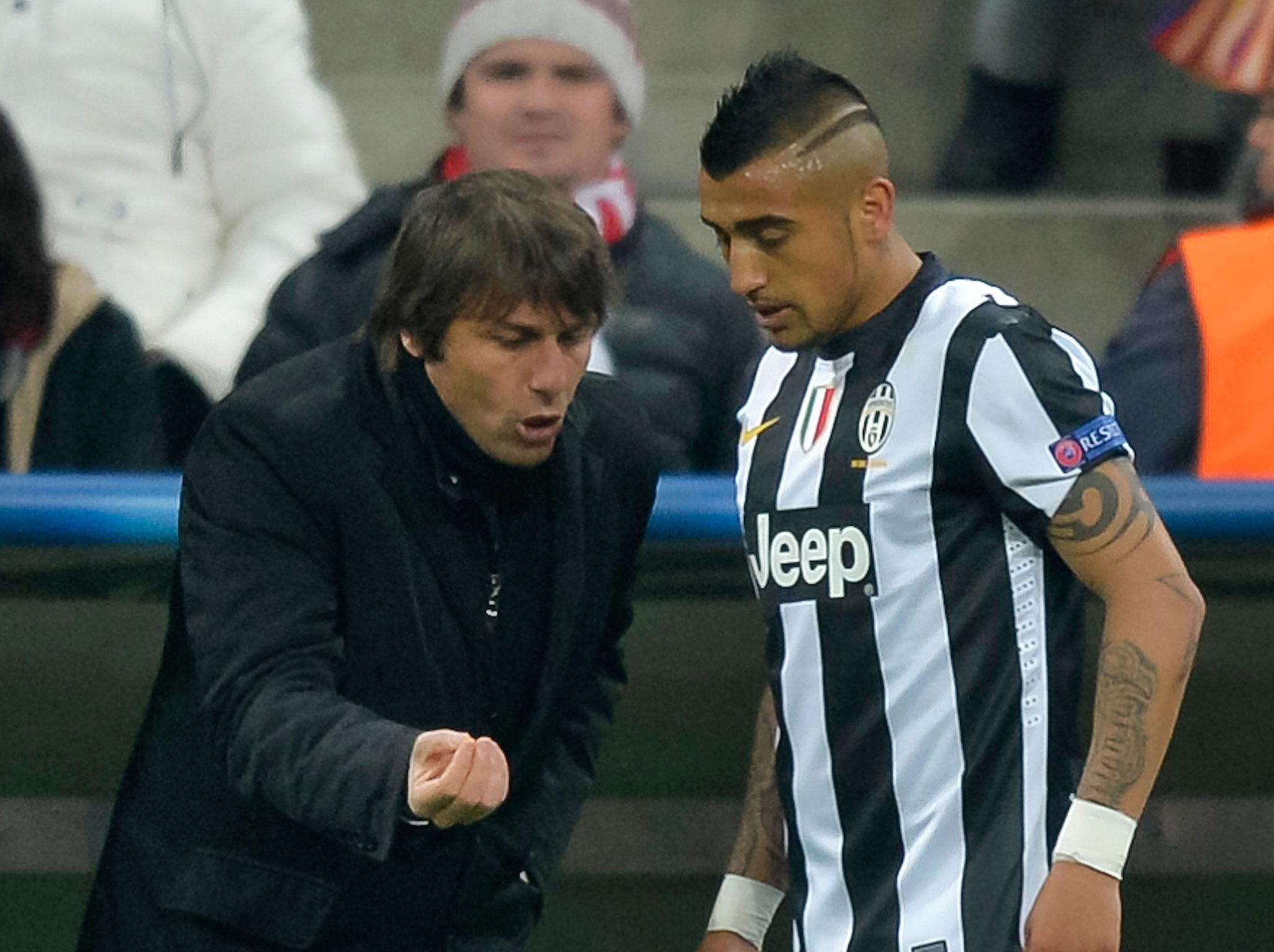 Antonio Conte enjoyed great success with Arturo Vidal at Juventus