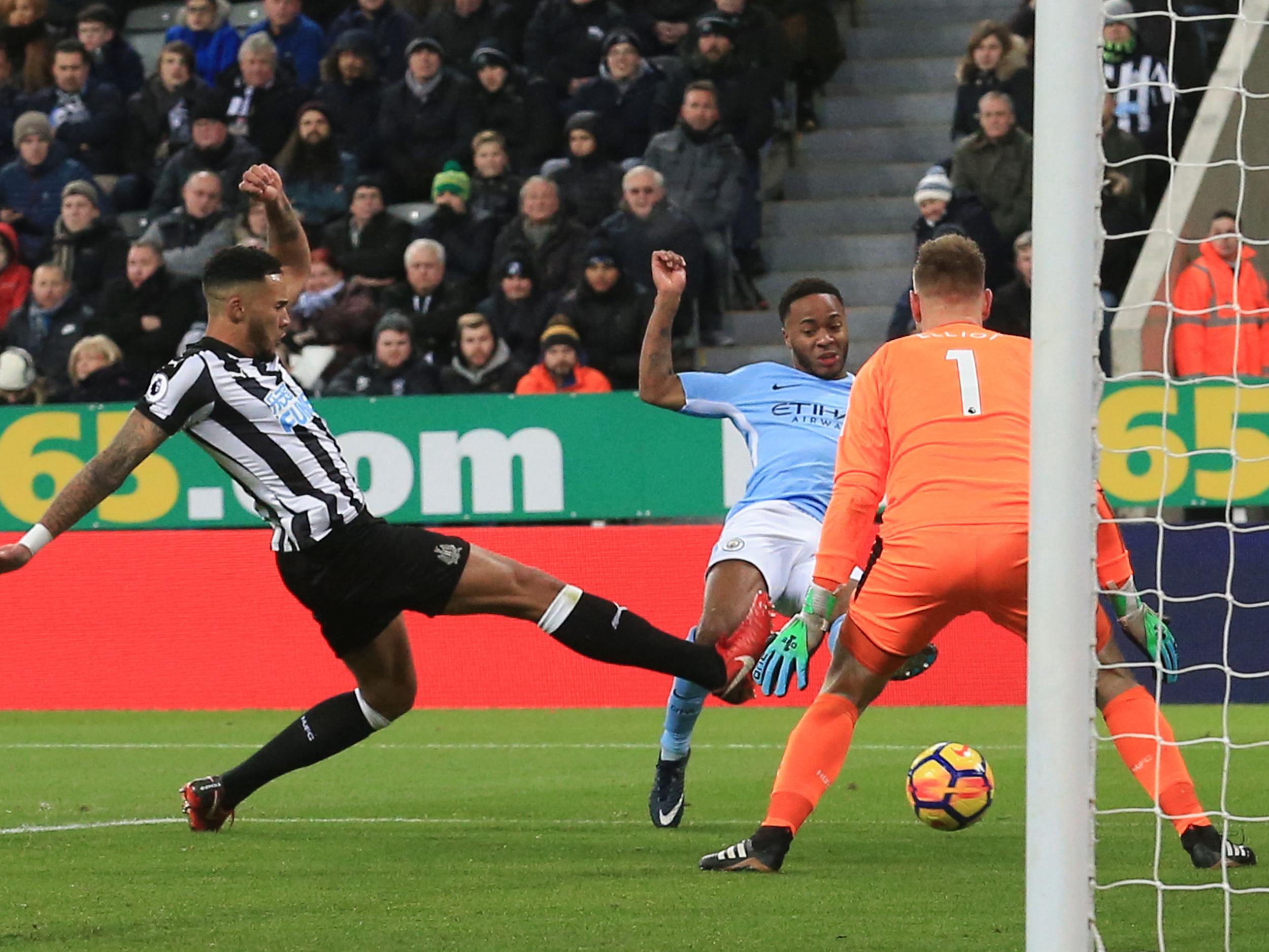 Sterling squeezed home his 13th league goal of the season