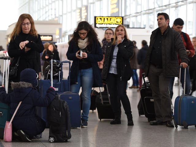 Passengers faced delays and cancellations after London Stansted Airport was forced to temporarily close its runway due to ice