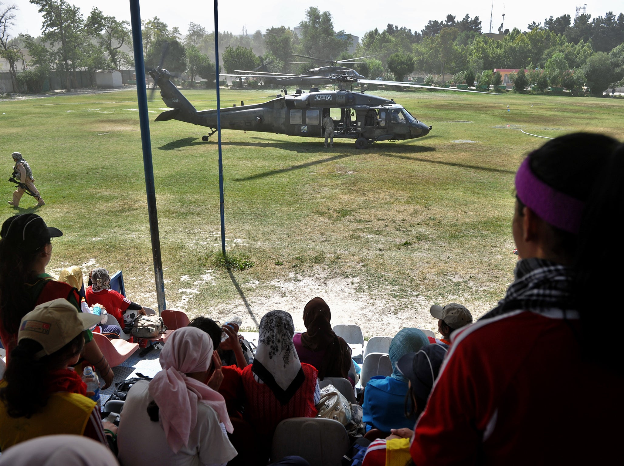 The team used to train at the NATO base in Kabul