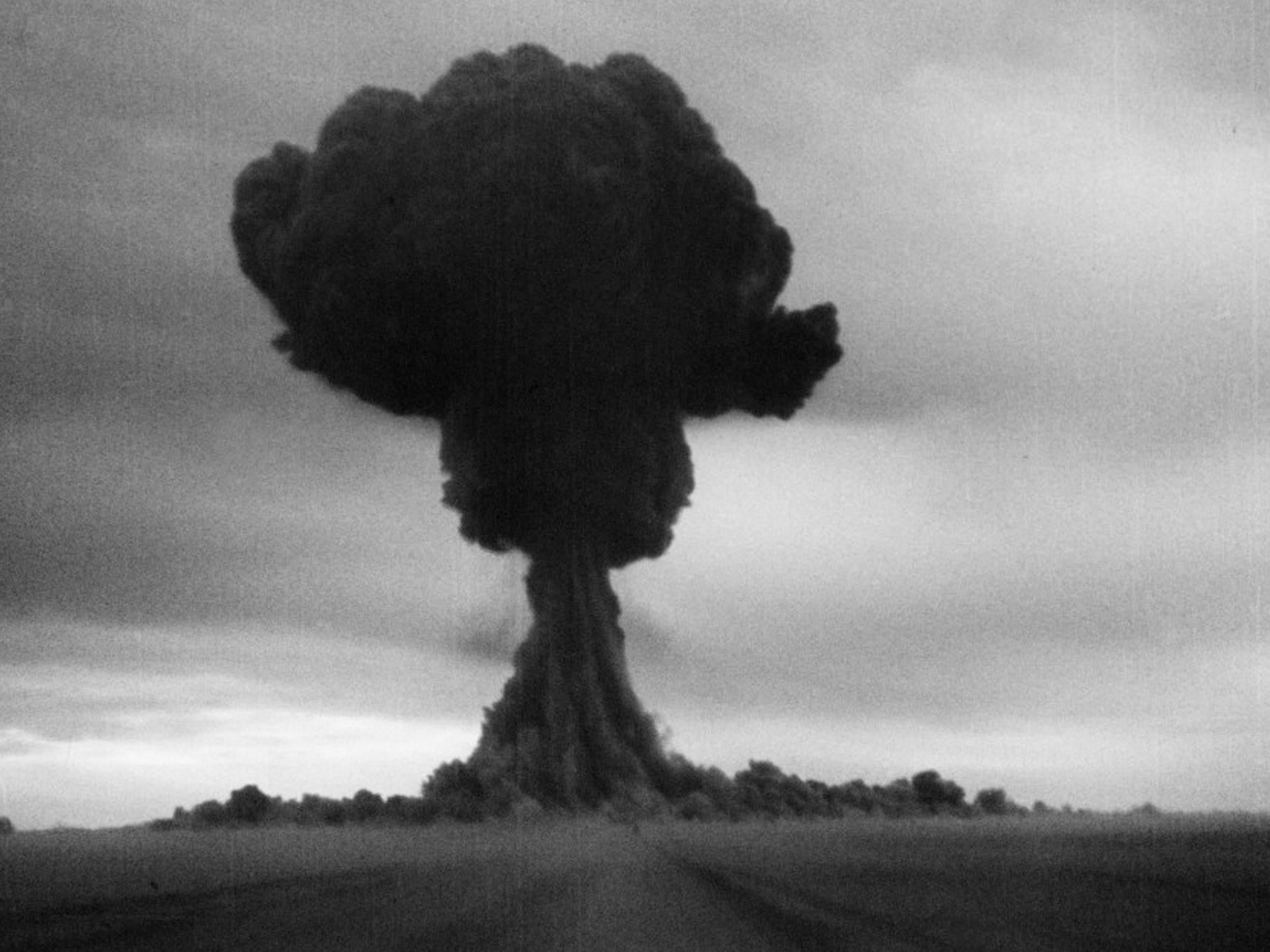 The first Soviet nuclear test, code named 'First Lightning', detonated a plutonium bomb, the RDS-1