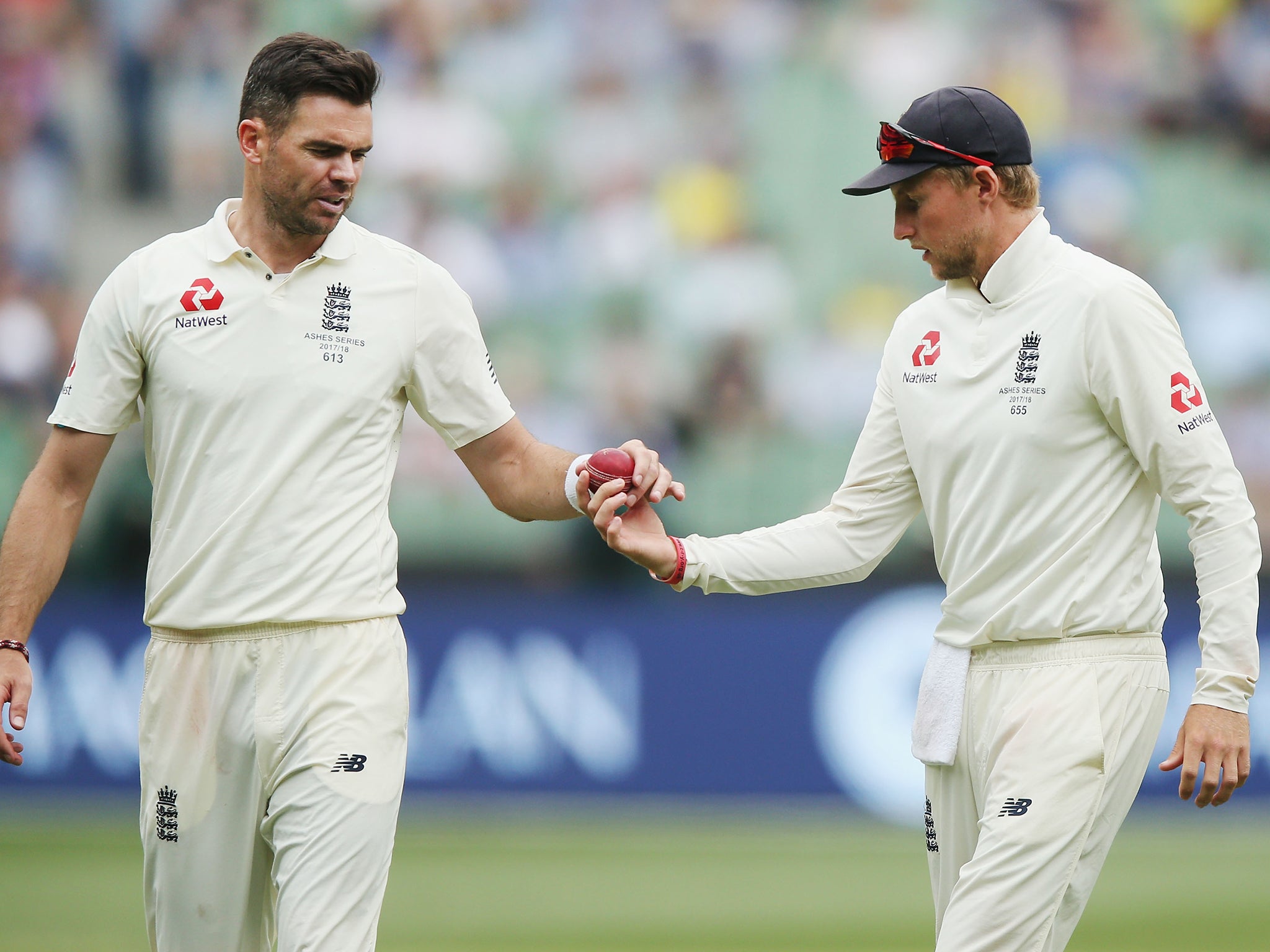 James Anderson and Joe Root spent the most time looking after the ball