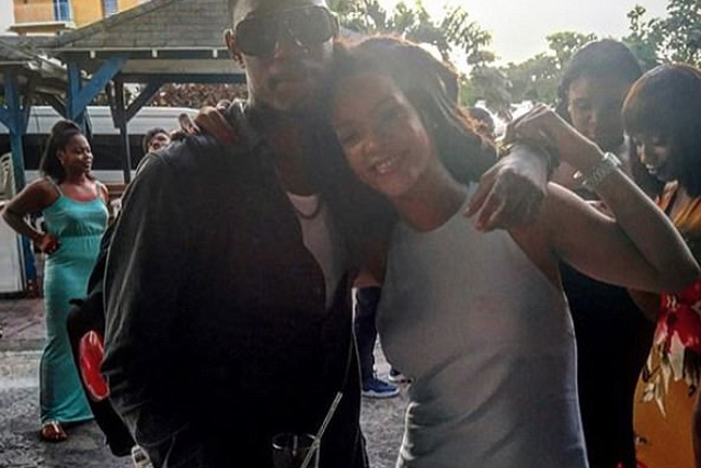 Rihanna with her cousin Tavon, who was shot dead by a gunman in Barbados on Boxing Day