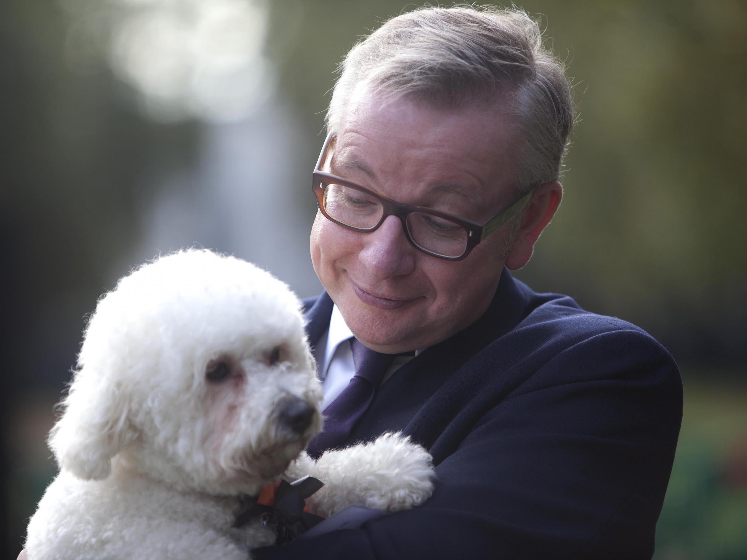The dog-loving Gove promised tougher penalties for cruelty towards animals, and that Brexit will work ‘not just for citizens but for the animals we love and cherish too’
