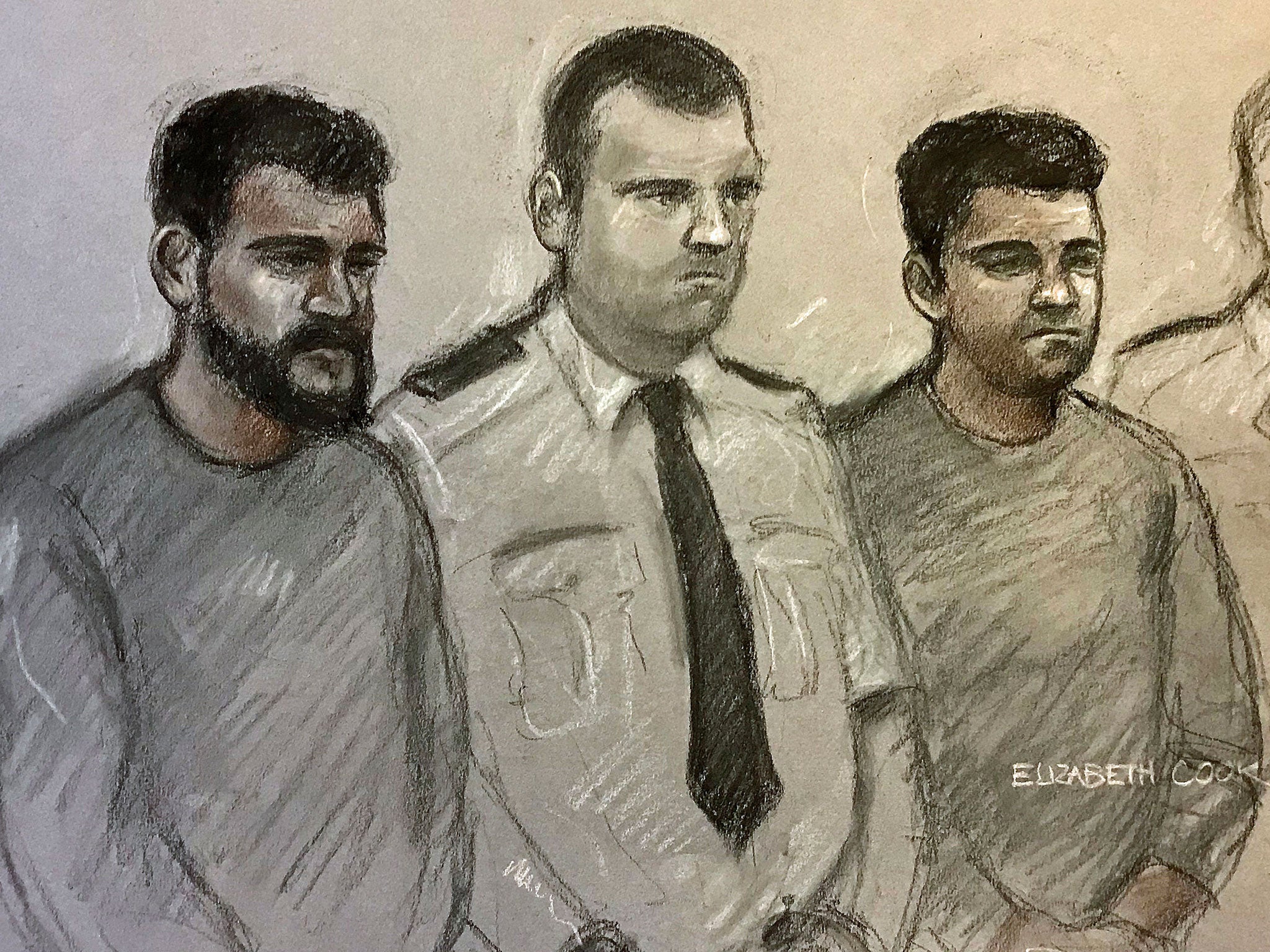 Farhad Salah (left) and Andy Star (right) at Westminster Magistrates’ Court in London