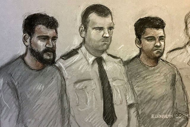 Farhad Salah (left) and Andy Star (right) at Westminster Magistrates’ Court in London