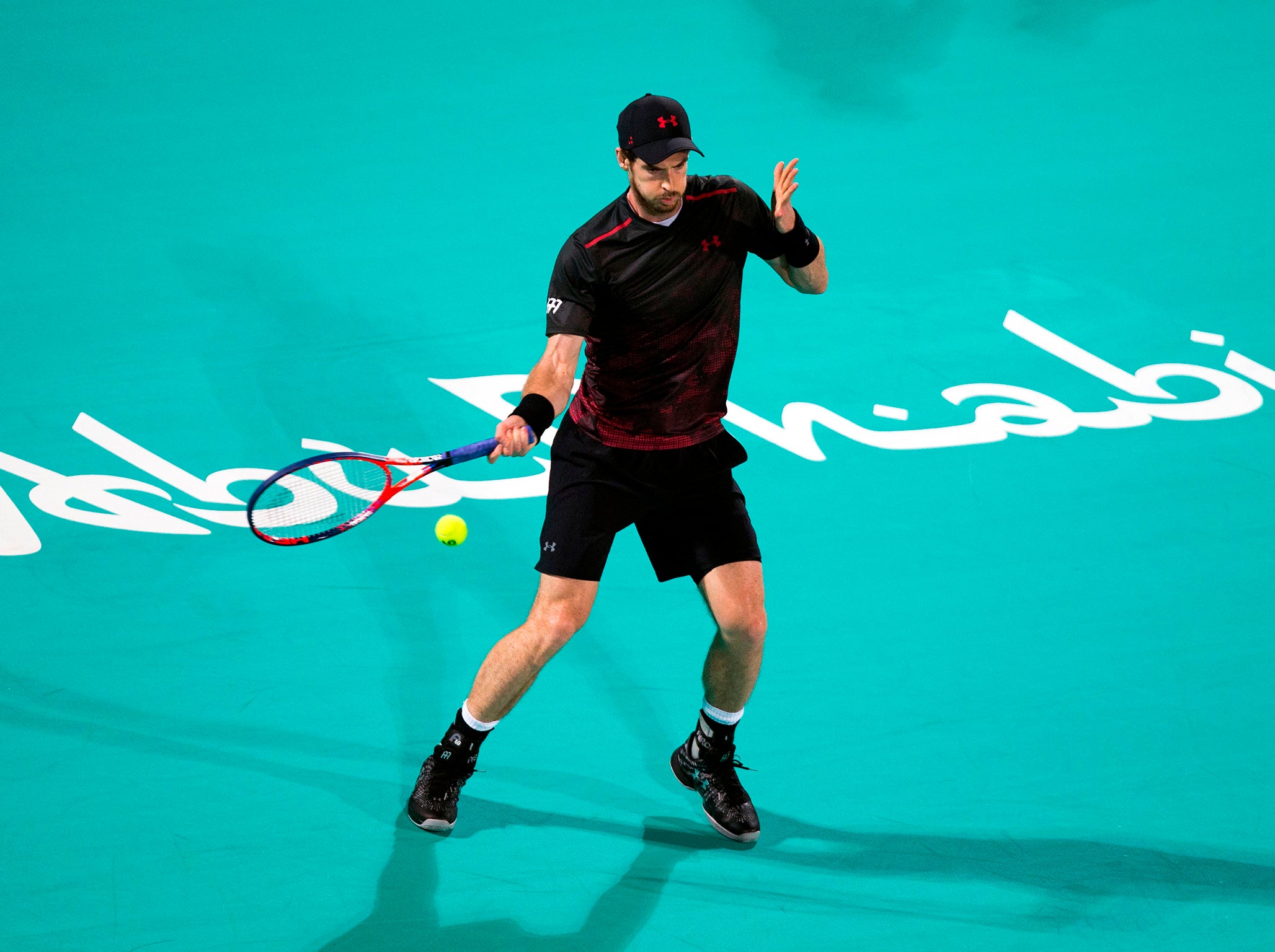 Murray played an exhibition set in Abu Dhabi which he lost in December