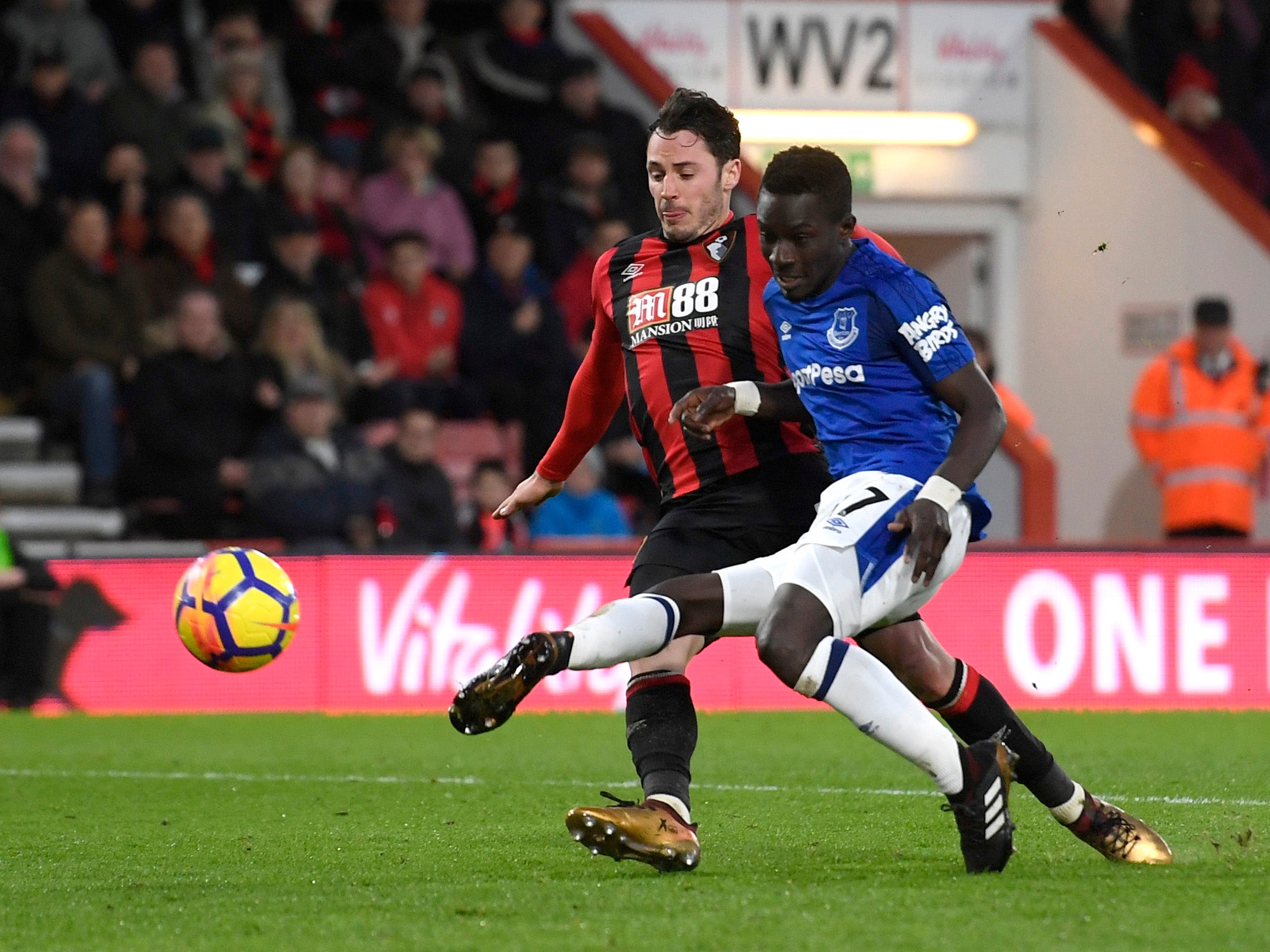 Gueye equalised for Everton in the second half with a fine finish