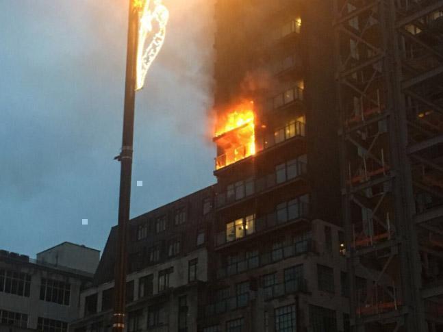 The fire broke out on the ninth storey before spreading to other floors