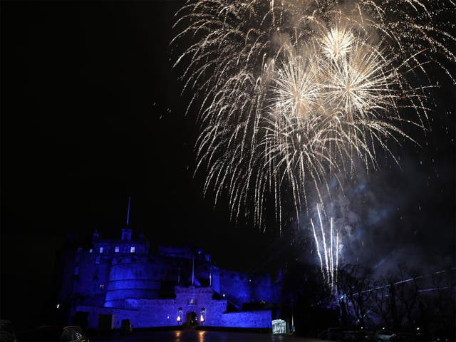 Festivities were already underway on December 30 with a torchlight procession through Edinburgh