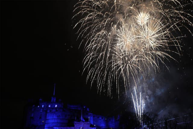 Festivities were already underway on December 30 with a torchlight procession through Edinburgh