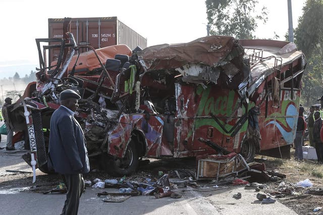 Traffic Commandant Zero Arome said the bus's brakes are suspected to have failed