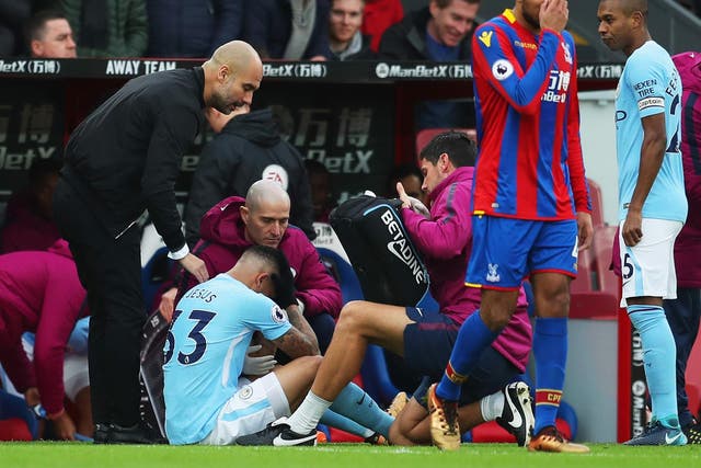 Gabriel Jesus will miss more than a month after suffering injury against Crystal Palace