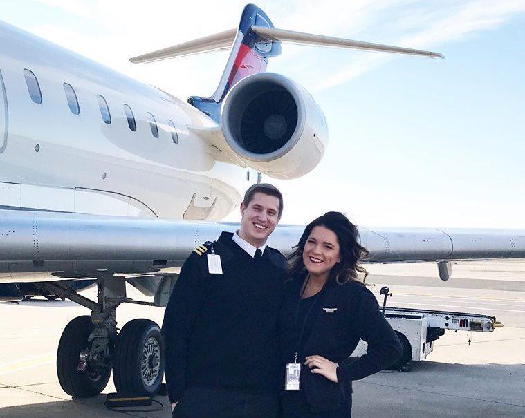 Emerson and Gibb met on a flight and have been together ever since