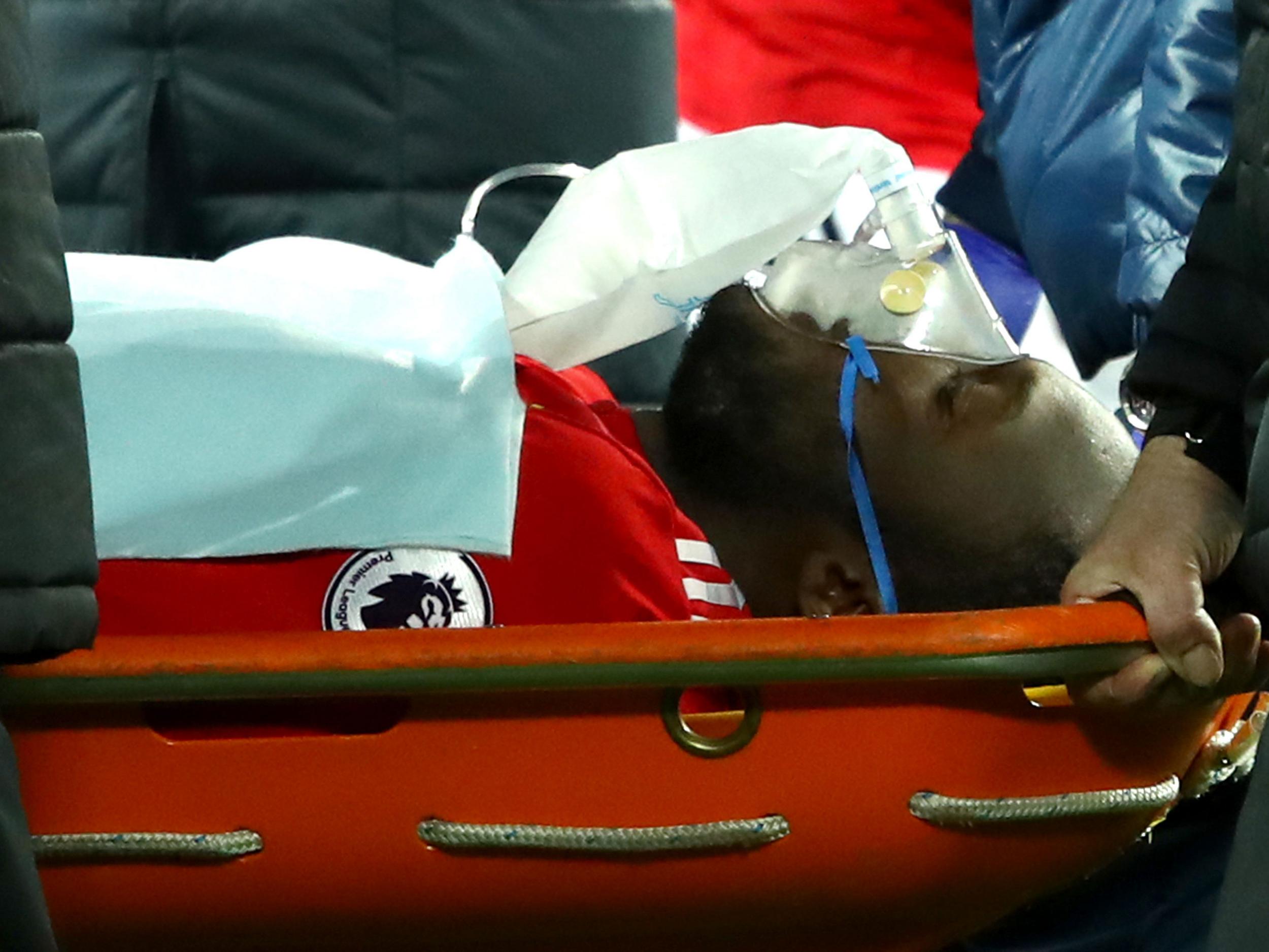 Romelu Lukaku was stretchered off with a head injury against Southampton