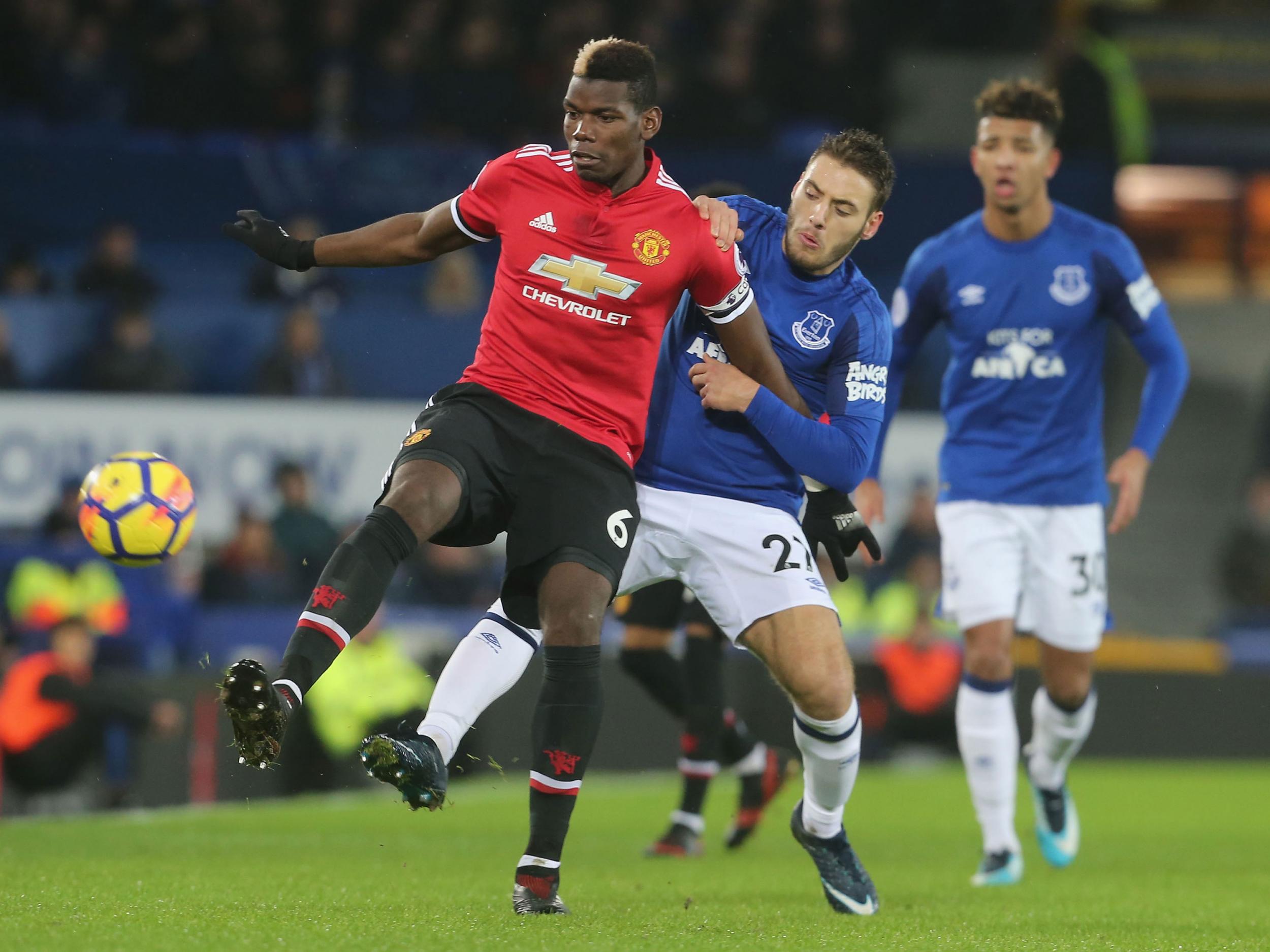 Pogba terrorised Everton's right flank in the second half