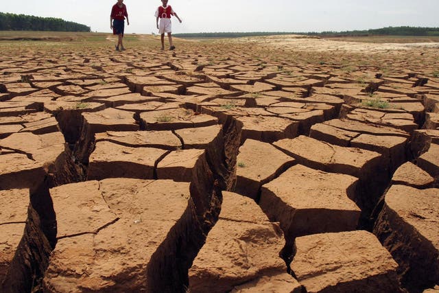 A new study has predicted that about 20-30 per cent of the world's land surface will become severely dry by the time the global mean temperature change reaches 2C