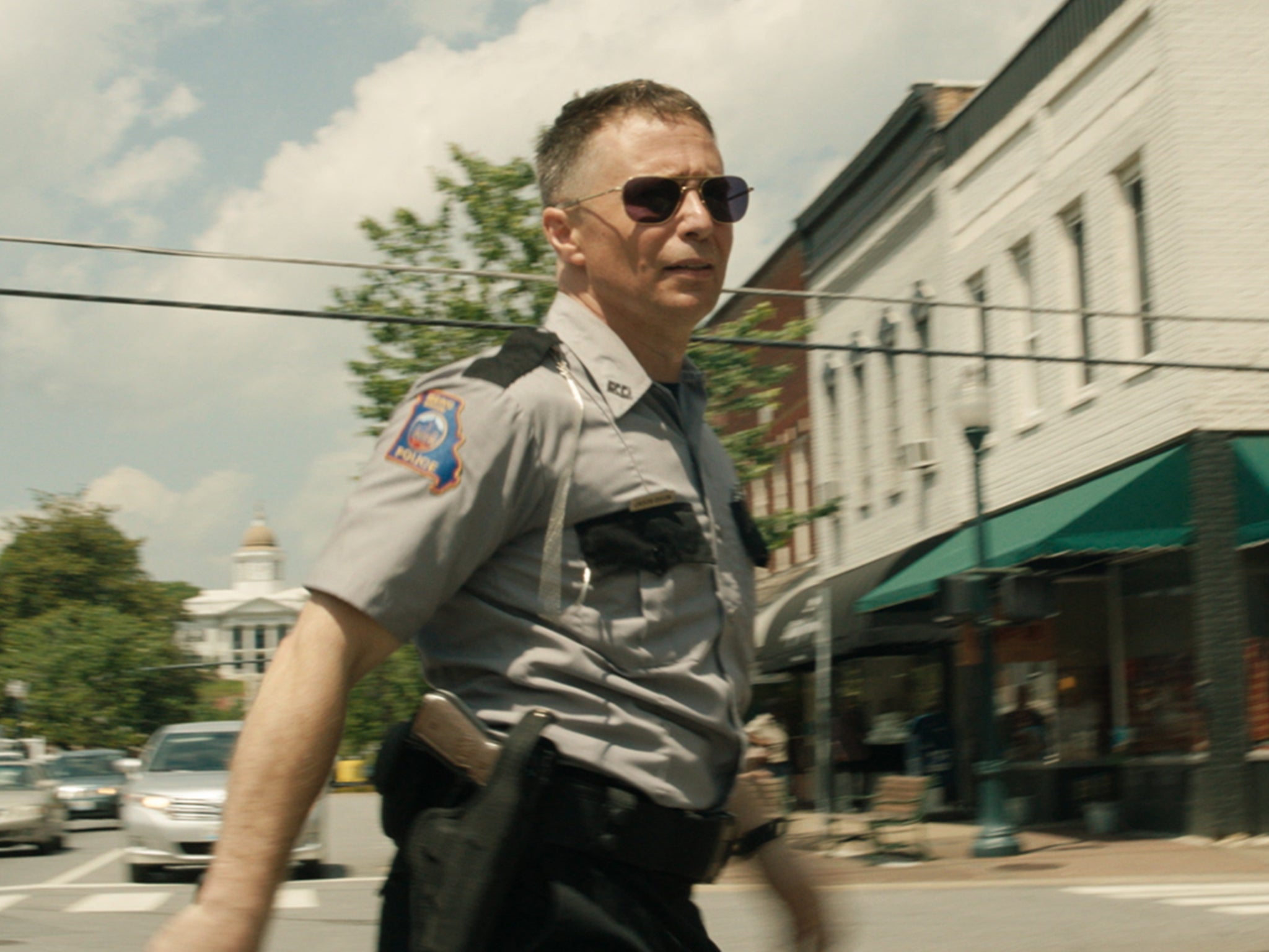 Sam Rockwell as the racist cop in 'Three Billboards Outside Ebbing, Missouri'