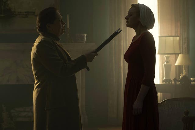 Ann Dowd and Elisabeth Moss as Aunt Lydia and Offred in ‘The Handmaid’s Tale’ (Hulu