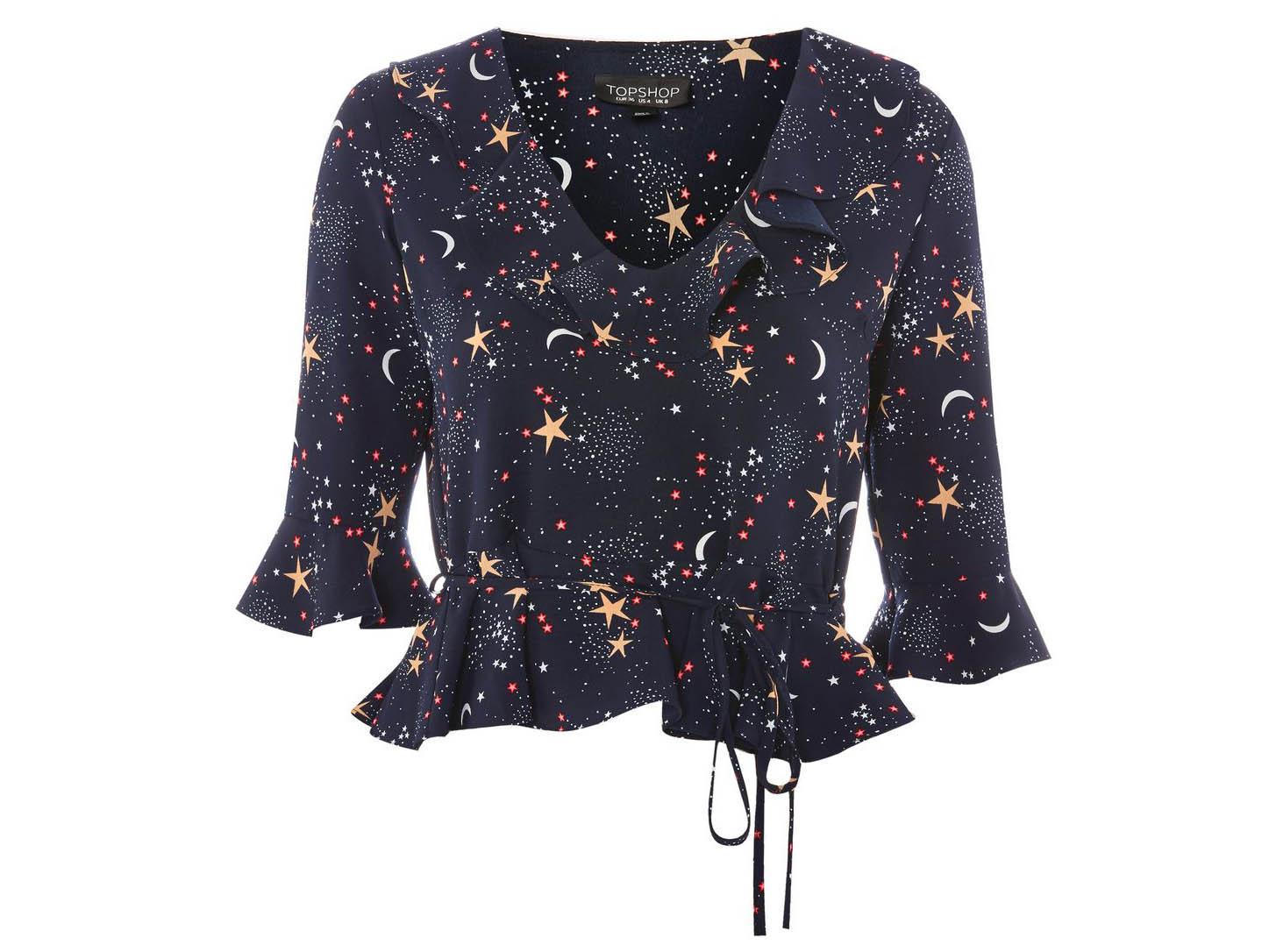 Star and Moon Print Frill Top, £29, Topshop