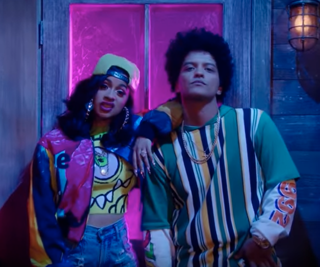 Cardi B and Bruno Mars in the 'Finesse' remix video